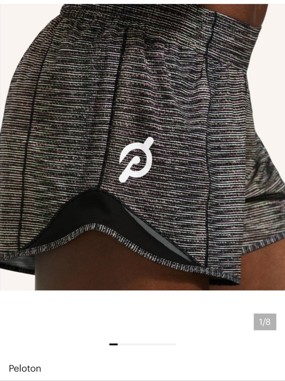 LULULEMON Hotty Hot Peloton Limitless Black Marled Athletic Shorts Size 10 Tall